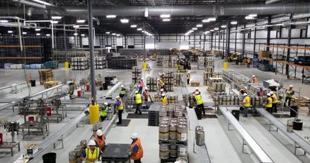 Distribution warehouse of beer keg distributer